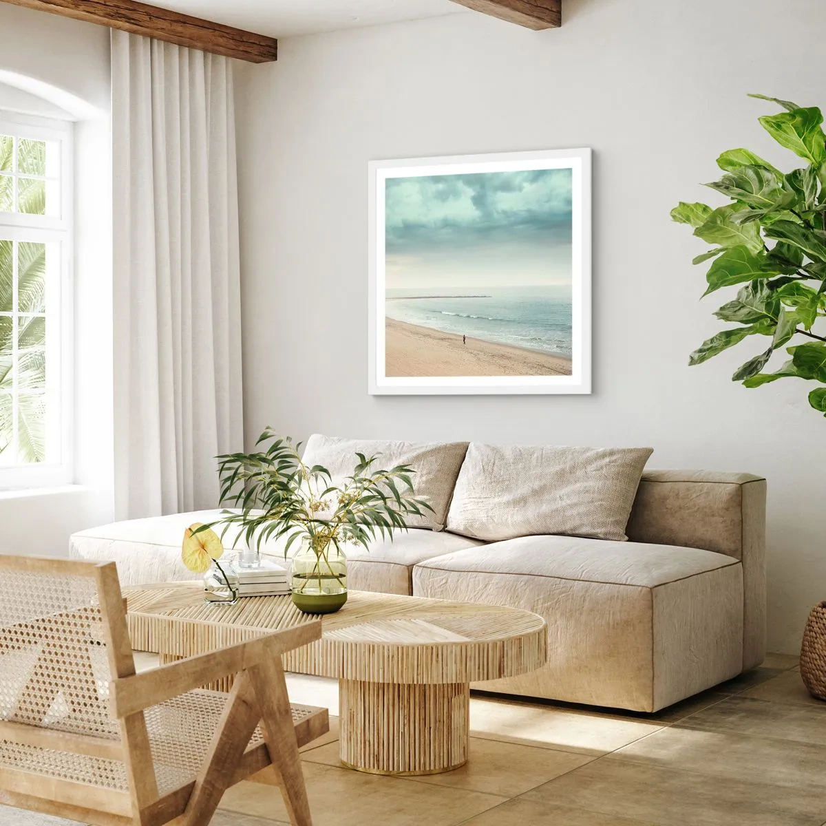 Poster in white frmae - In Search of Quiet - 50x50 cm