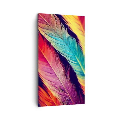 Canvas picture - Feathered Rainbow - 45x80 cm