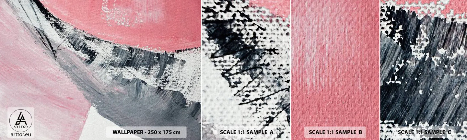 Photo Wallpaper Sample Standard Eco - Fitted Composition - Abstraction, Piece, Pastel colors - 100x30 cm