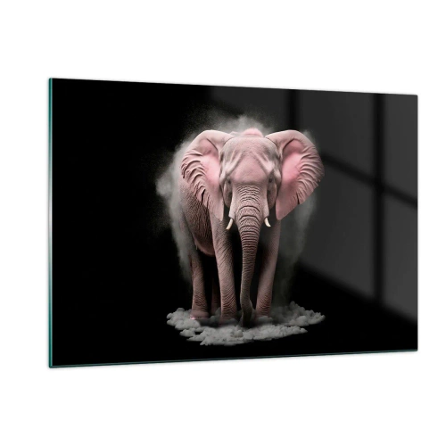 Glass picture - Don't Think About a Pink Elephant! - 120x80 cm