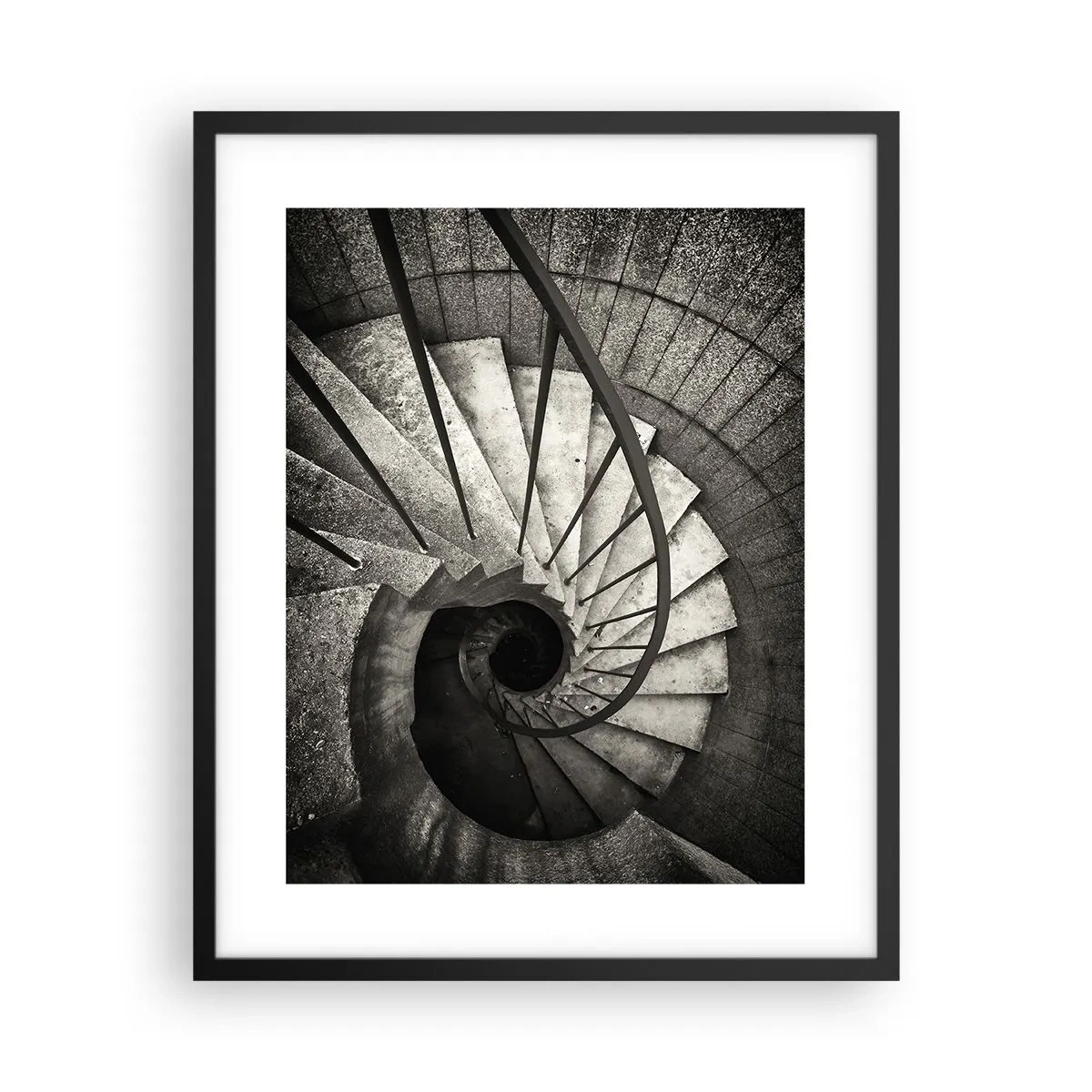 Poster in black frame - Up the Stairs and Down the Stairs - 40x50 cm