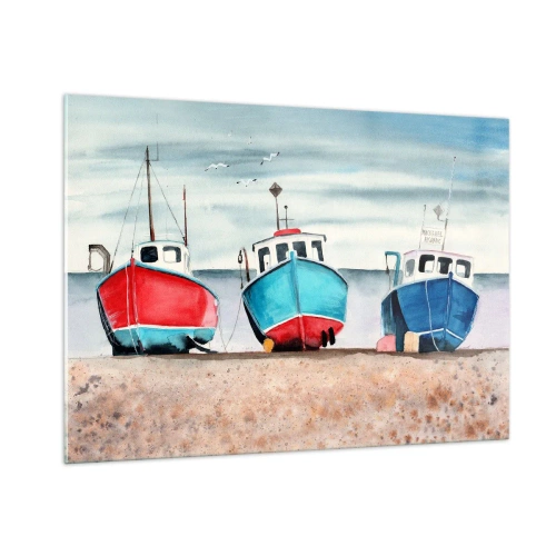 Glass picture - Ready for Fishing - 100x70 cm
