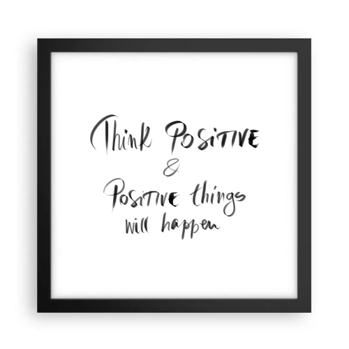 Poster in black frame - How to Live? - 30x30 cm