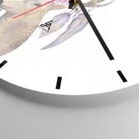 Clock face with lines