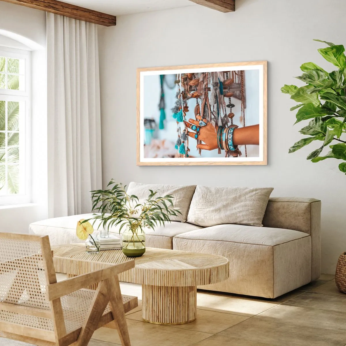 Poster in light oak frame - Local Treasures - 100x70 cm