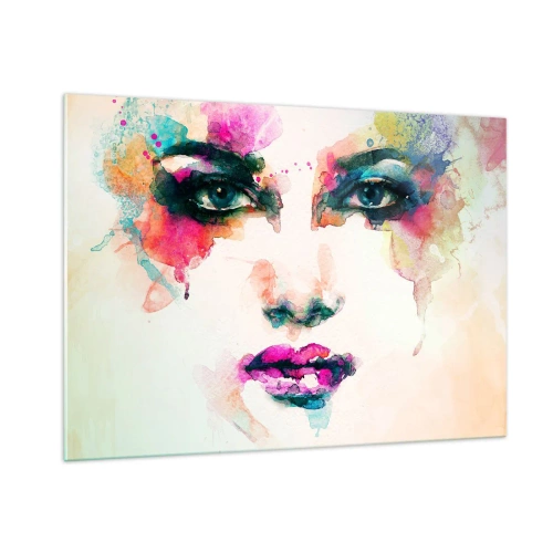 Glass picture - Portrait Painted by a Rainbow - 100x70 cm
