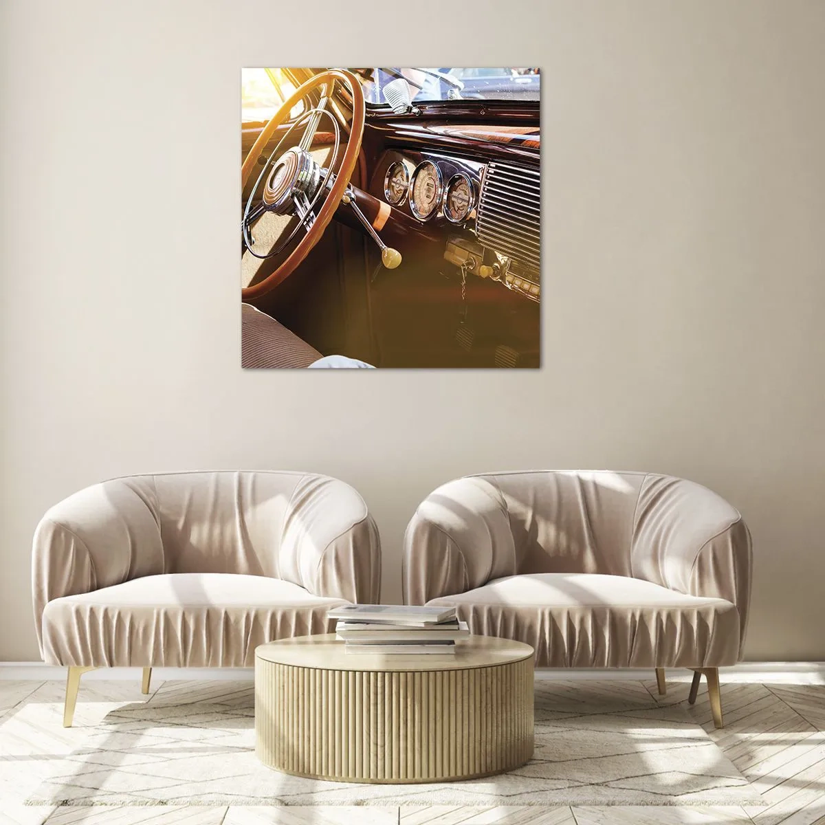 Glass picture - Breath of Luxury form the Past - 40x40 cm
