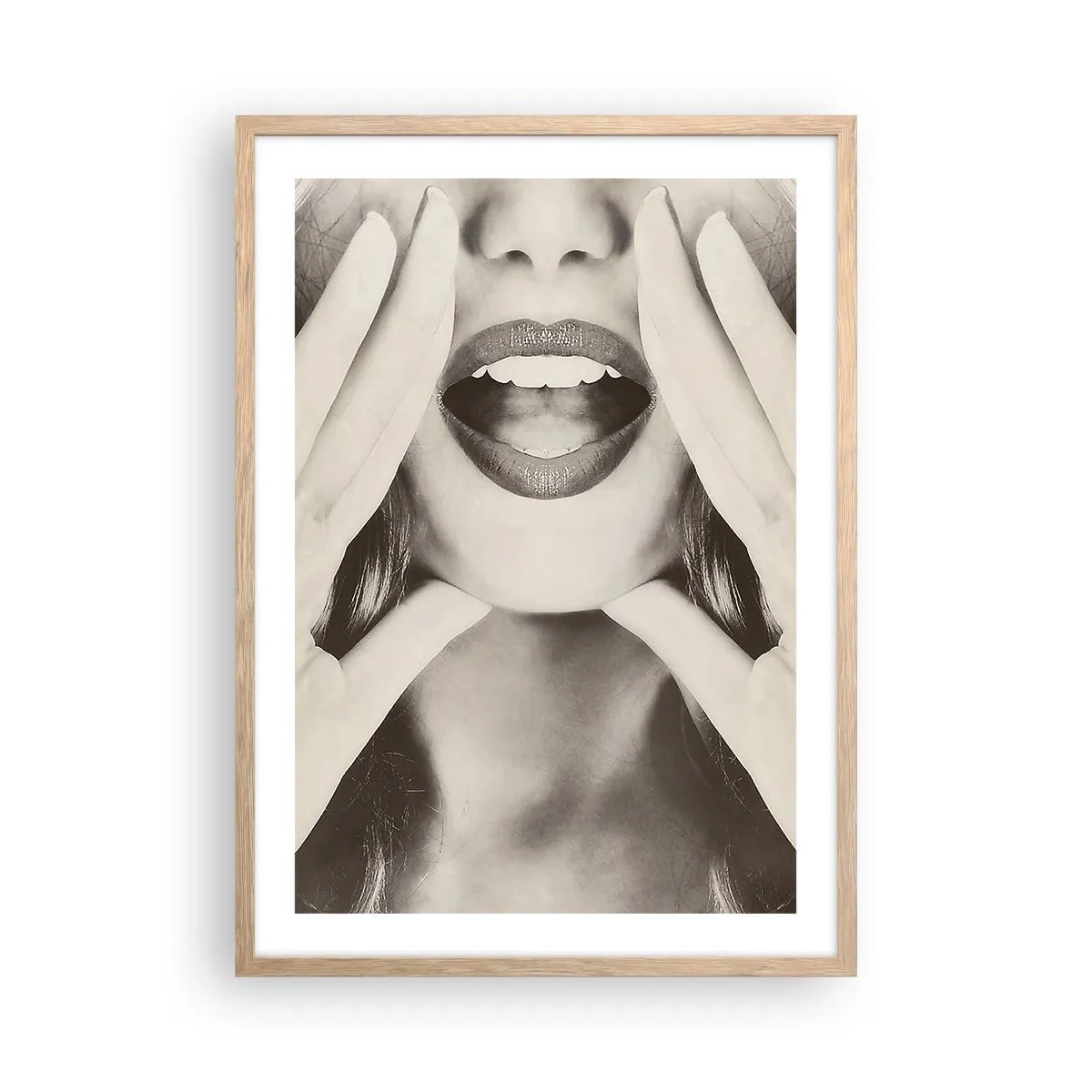 Poster in light oak frame - Coming! - 50x70 cm