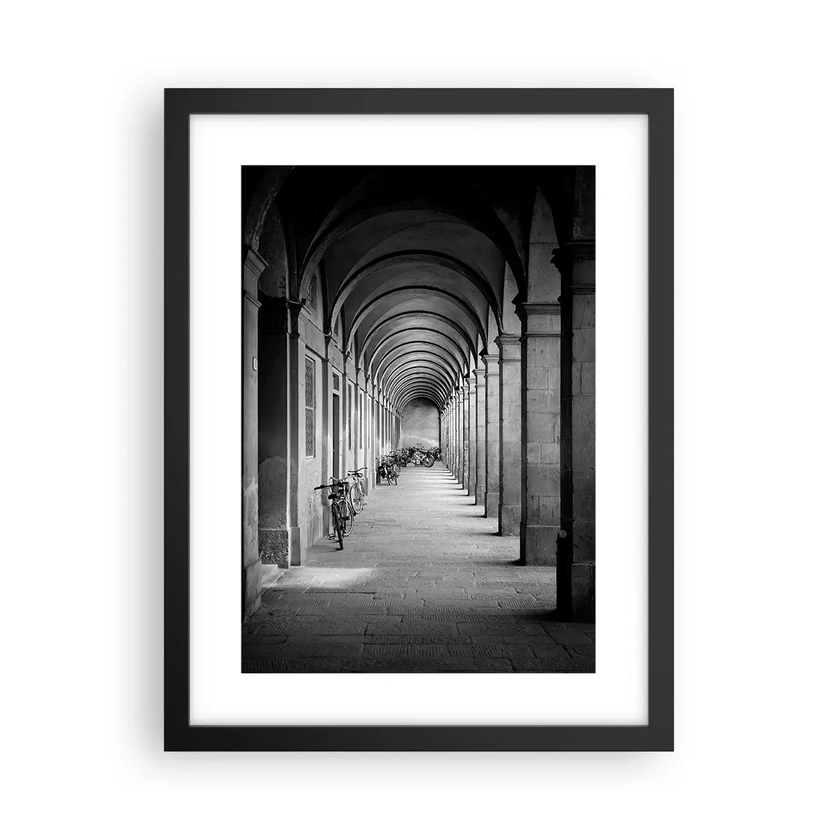 Poster in black frame - Under the Arcades - 30x40 cm