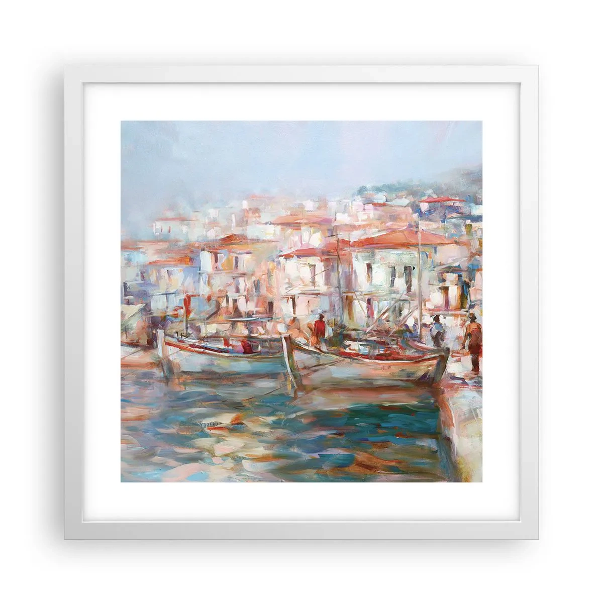 Poster in white frmae - Holidays in Pastel - 40x40 cm