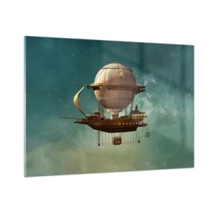 Glass picture - Greetings from Jules Verne - 100x70 cm