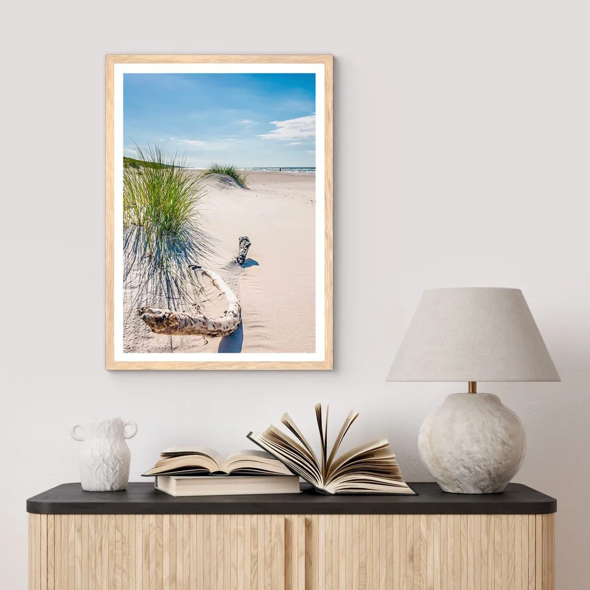 Poster in light oak frame - The Most Beautiful? Baltic One - 61x91 cm