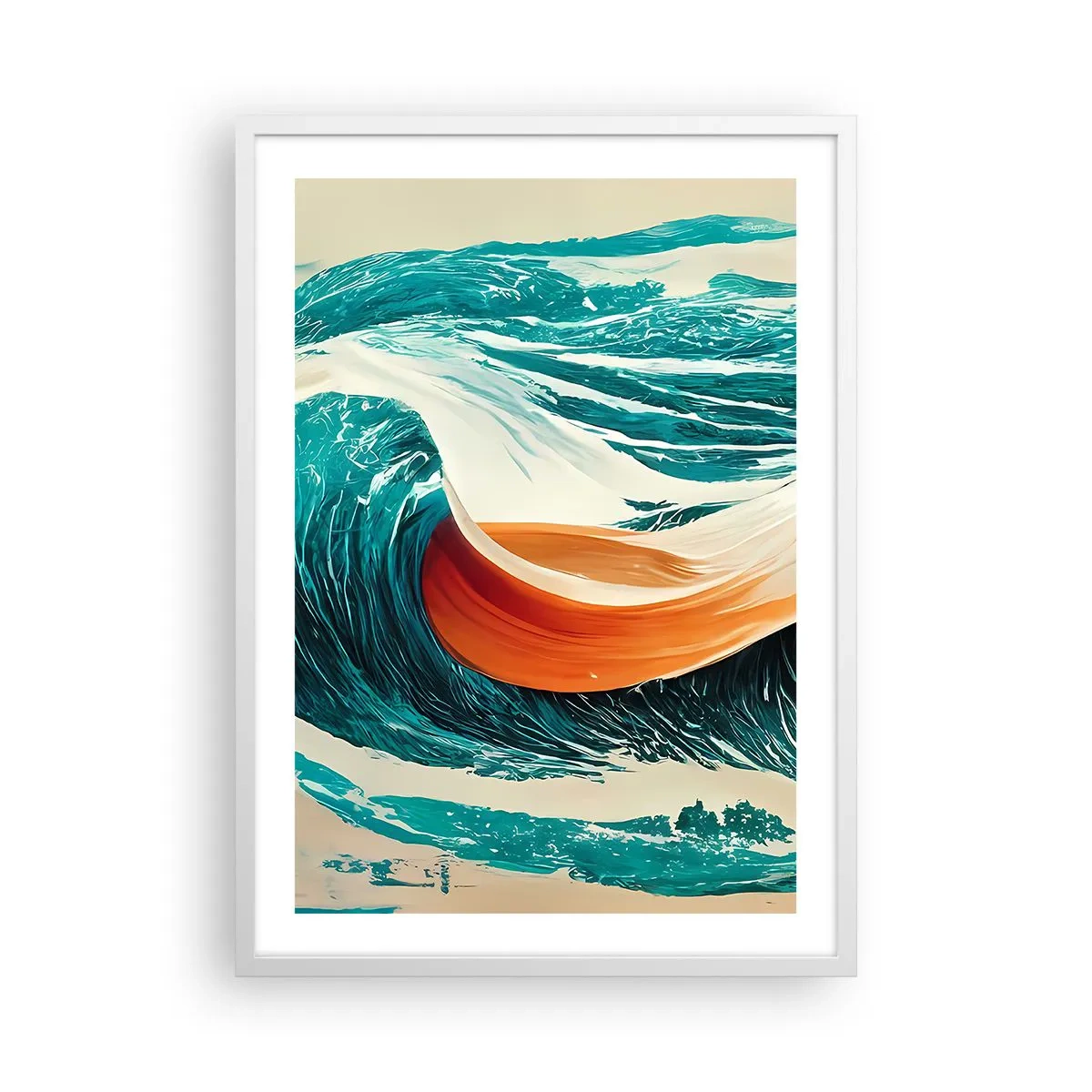 Poster in white frmae - Surfer's Dream - 50x70 cm