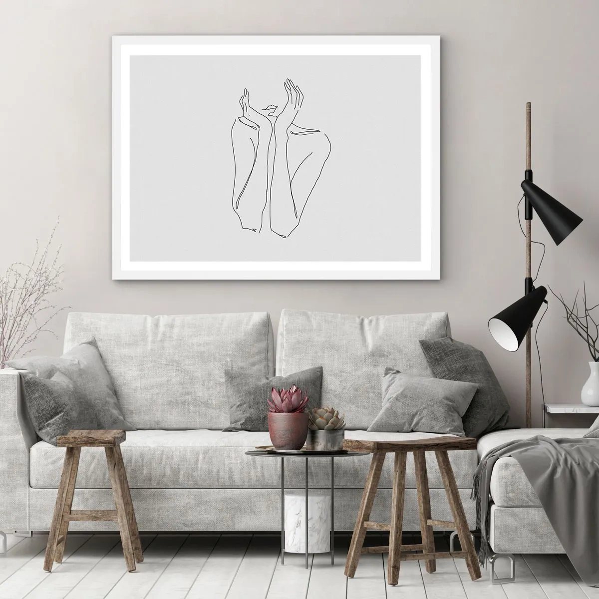 Poster in white frmae - What Girls Are Dreaming of - 70x50 cm