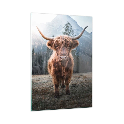 Glass picture - Greeting from Mountain Meadow - 50x70 cm