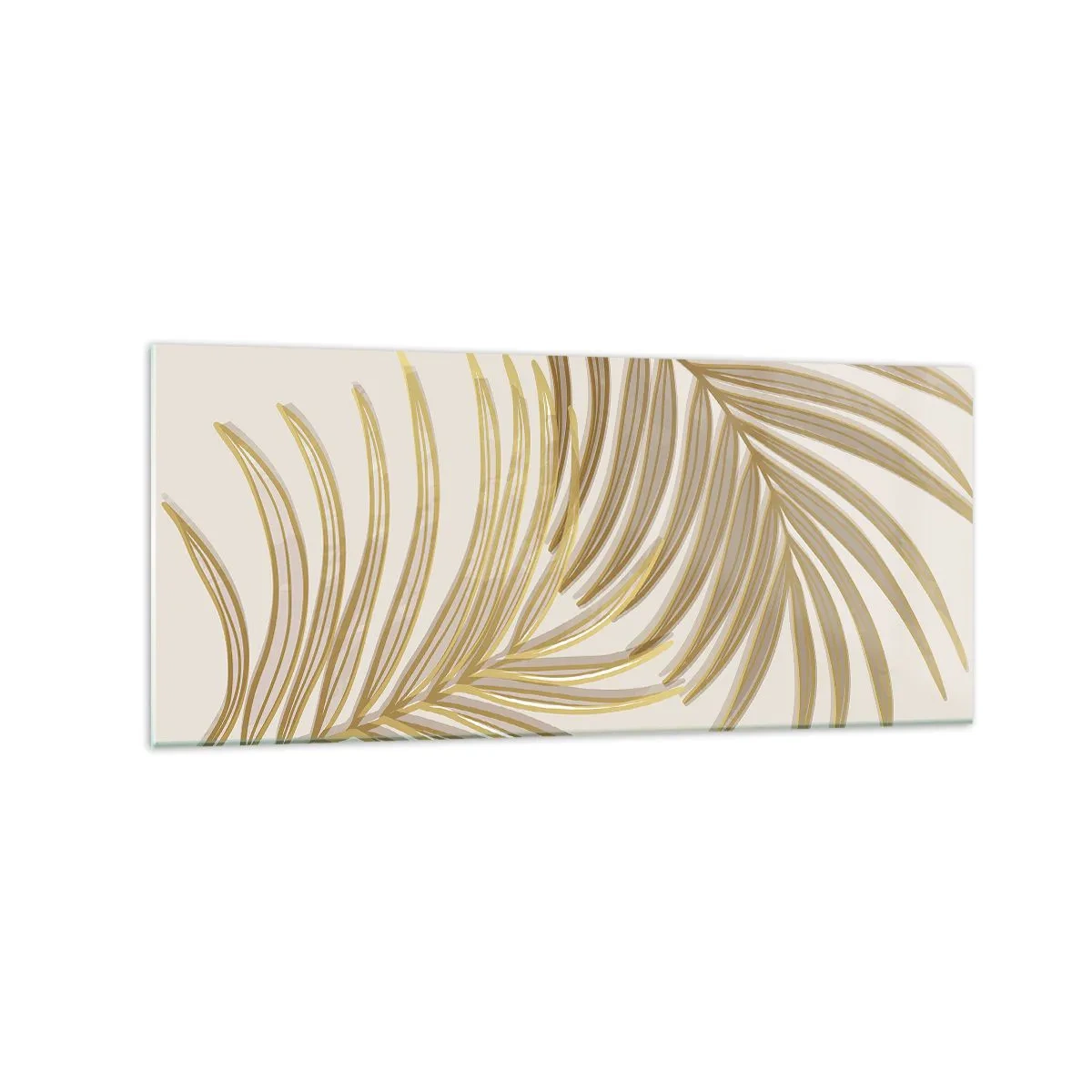 Glass picture - Golden Palm! - 120x50 cm