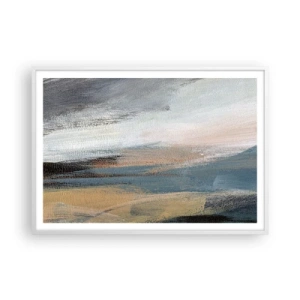 Poster in white frmae - Abstract: Northern Landscsape - 100x70 cm