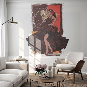 Self-Adhesive Photo Wallpaper Deluxe Sticker - In the Rhythm of the Heart - Dancer, Flamenco, Dance - 250x175 cm