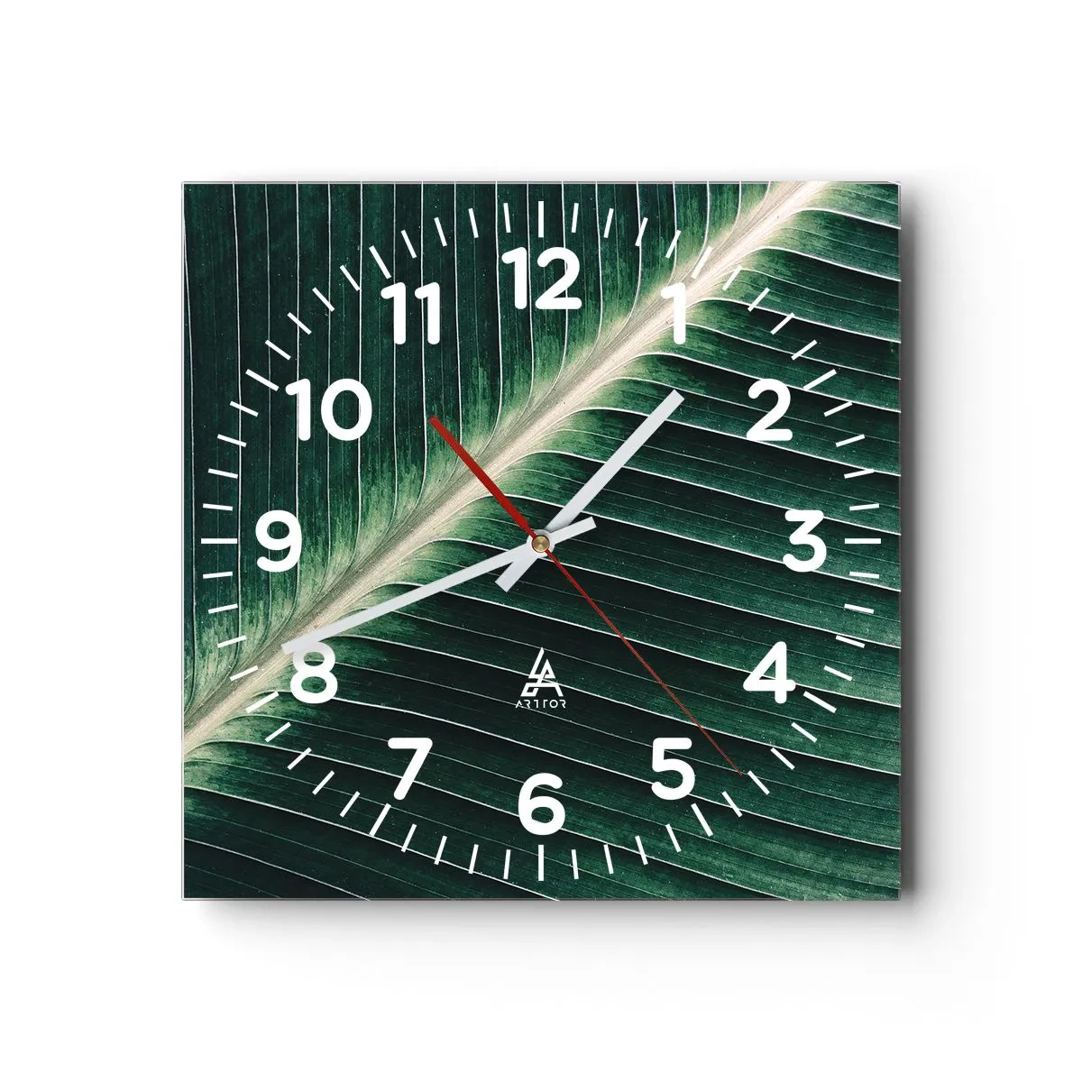 Wall clock - Clock on glass - Rhythm of Nature - 30x30 cm