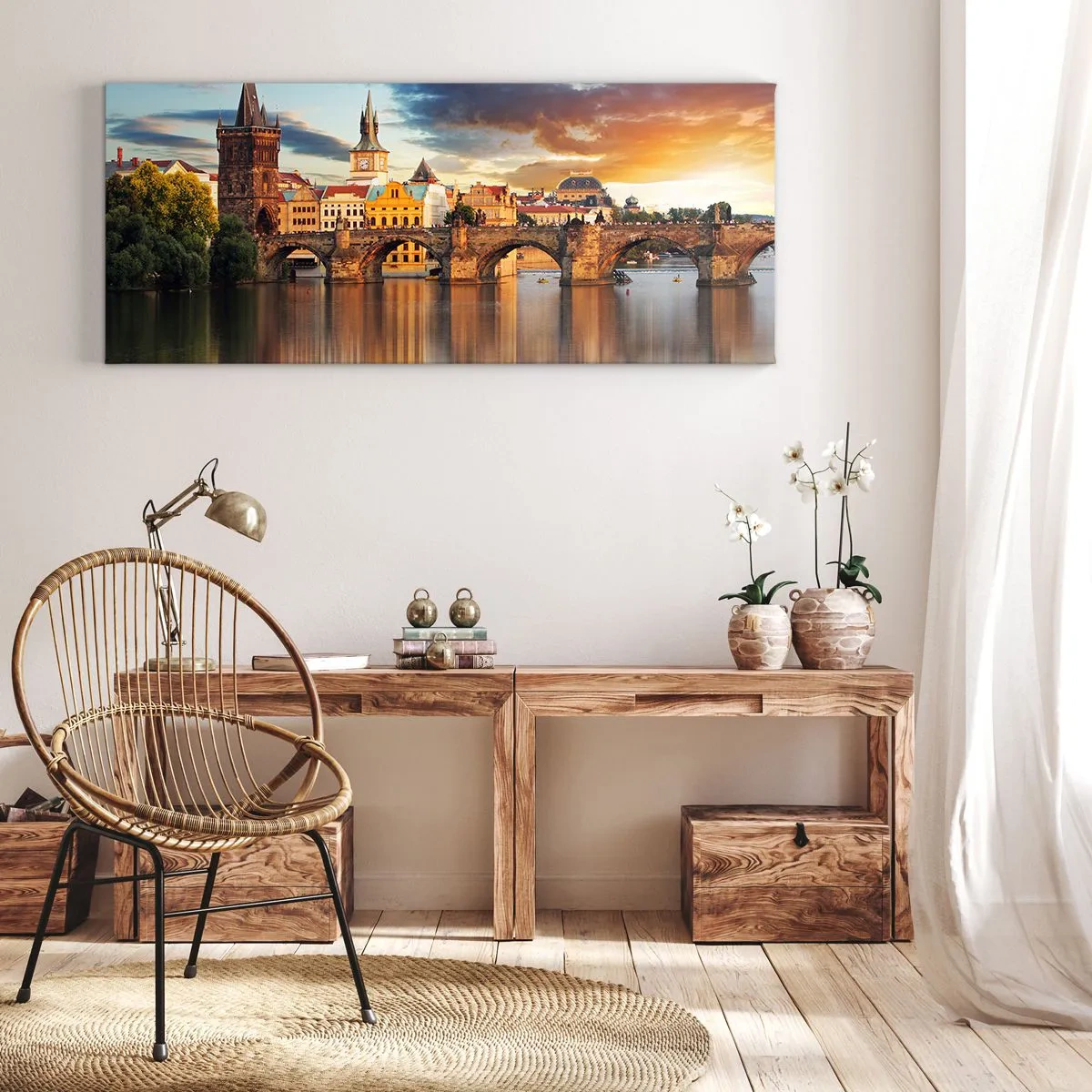 Canvas picture - Beautiful Prague - 90x30 cm