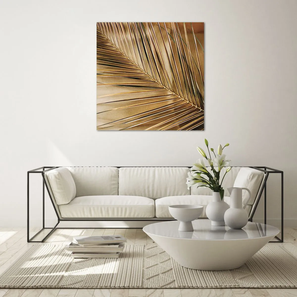Glass picture - Natural Colonnade - 40x40 cm
