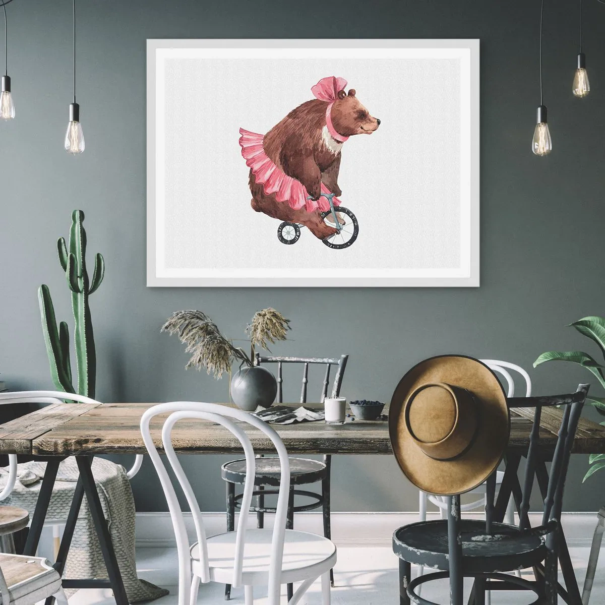 Poster in white frmae - What a Circus! - 100x70 cm