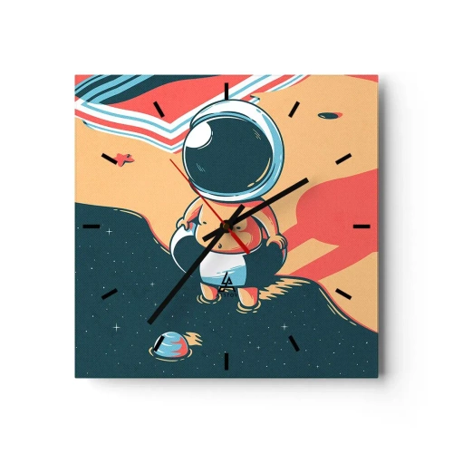 Wall clock - Clock on glass - From a Different Perspective - 40x40 cm