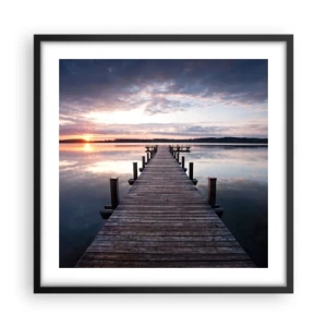 Poster in black frame - Quiet Border of Night and Day - 50x50 cm