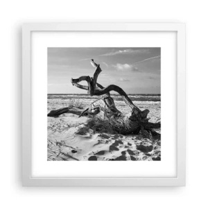 Poster in white frmae - Seaside Sculpture - 30x30 cm