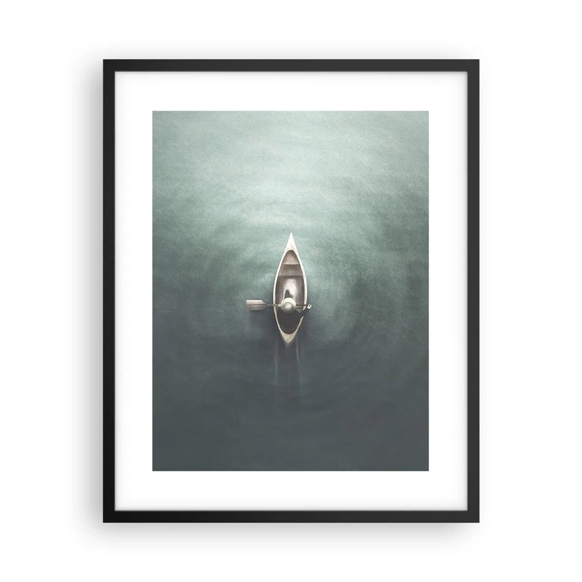 Poster in black frame - Through Moon Lake - 40x50 cm