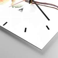 Clock face with lines