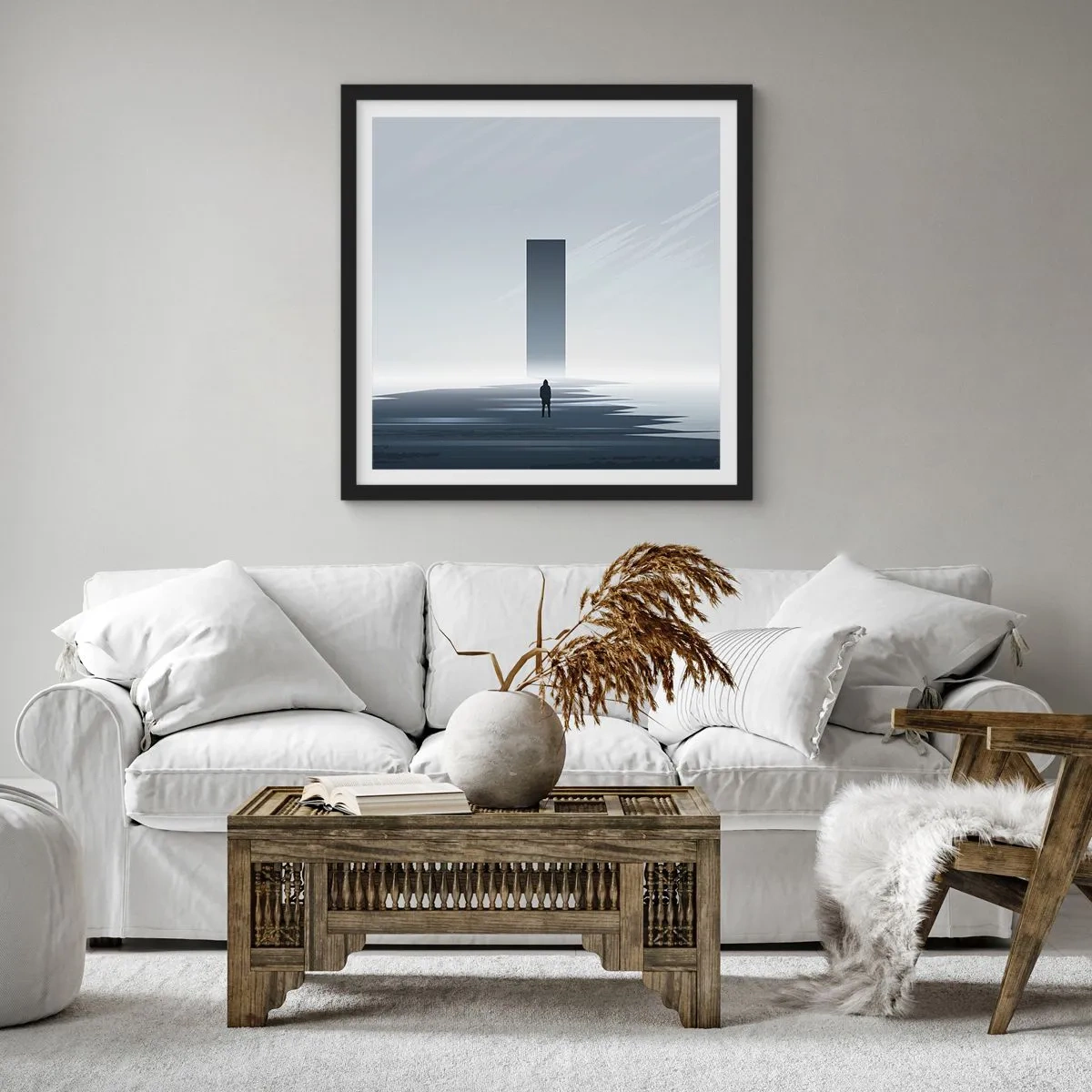 Poster in black frame - Opportunity or Threat? - 60x60 cm