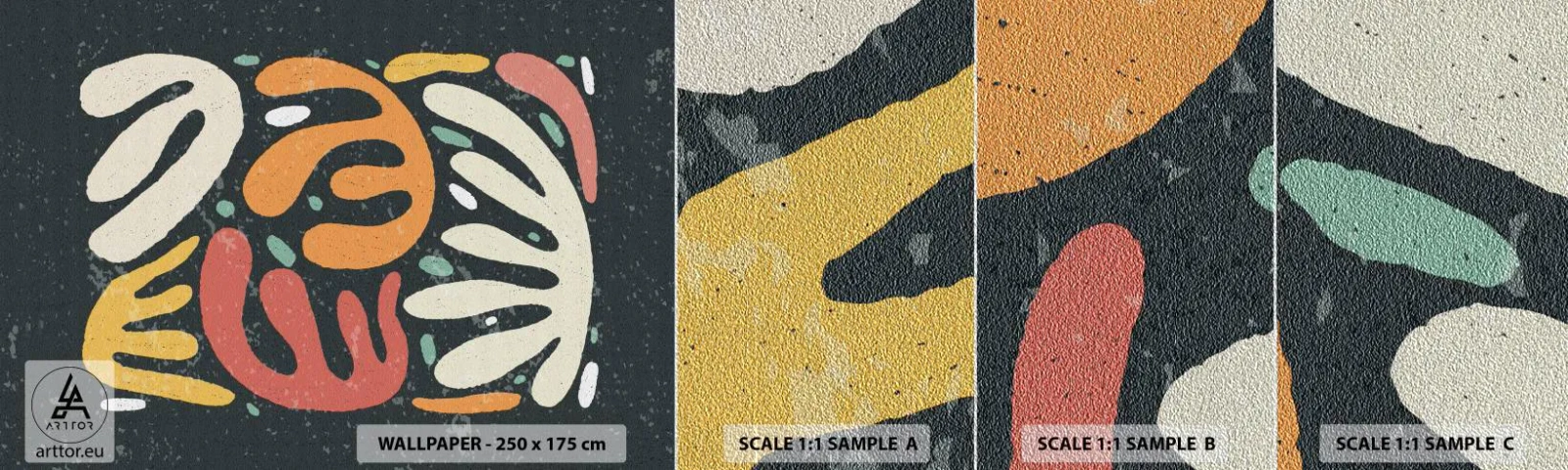 Photo Wallpaper Sample Premium Sand - Composition - I Will Catch You - Boho, Minimalism, Aged - 100x30 cm