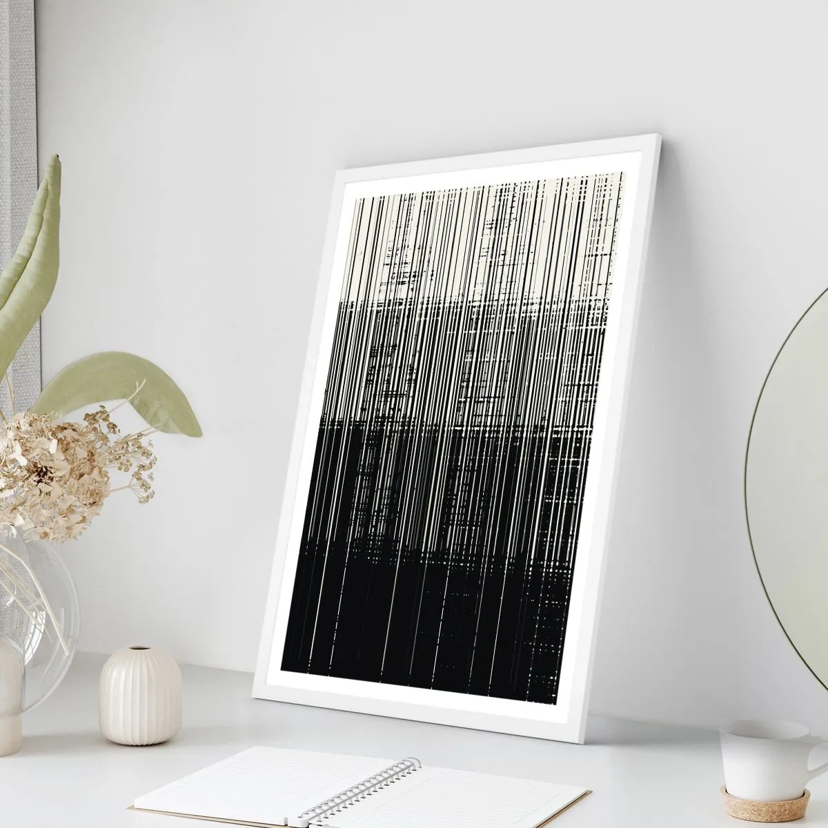 Poster in white frmae - Waves and Vibrations - 40x50 cm