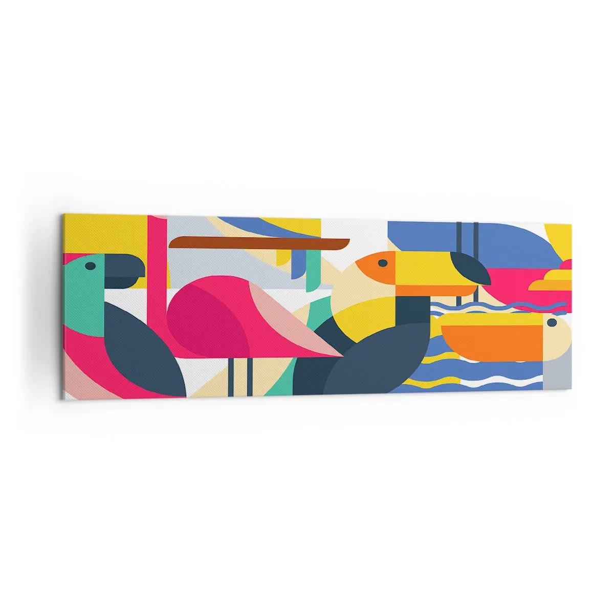 Canvas picture - Birds' Party - 160x50 cm