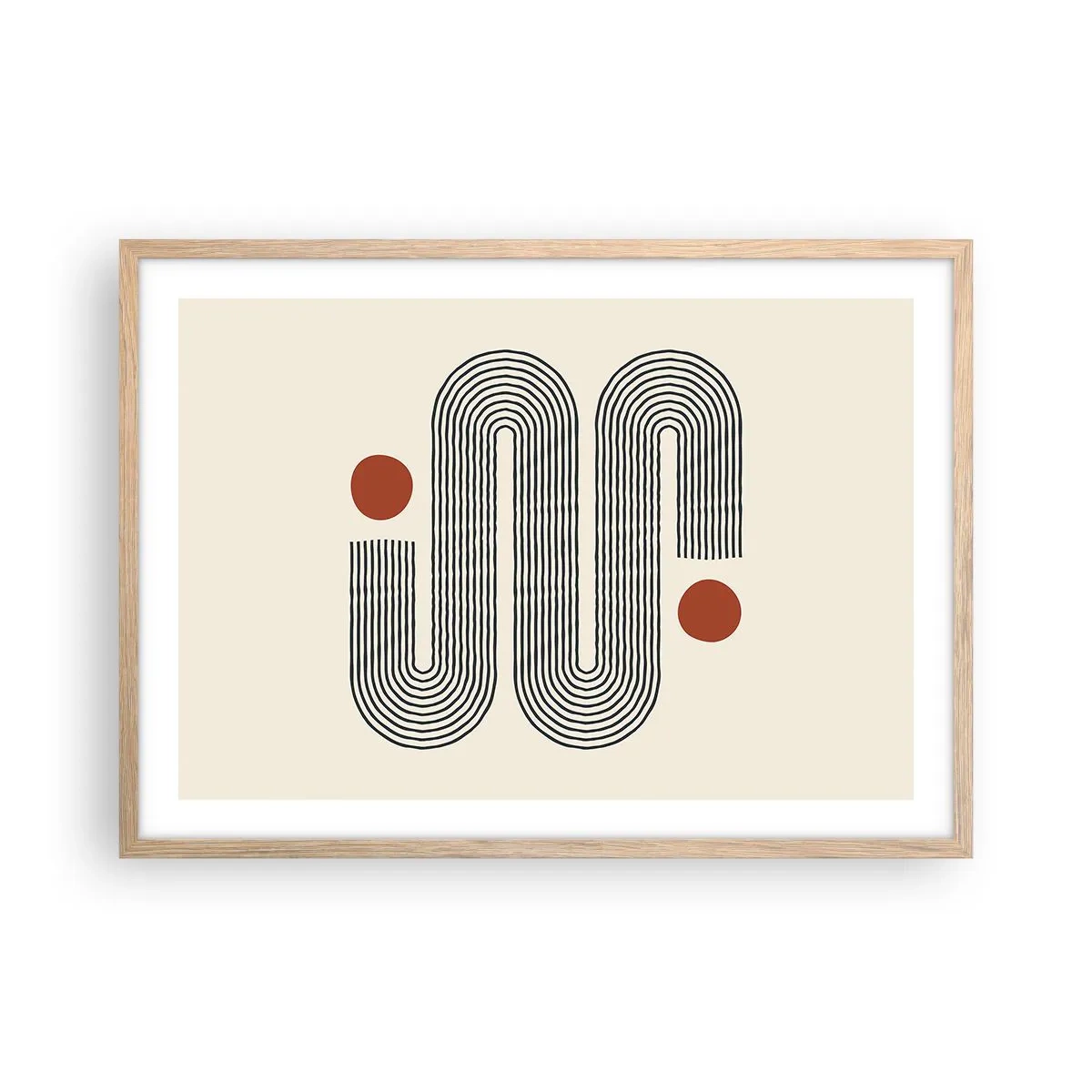 Poster in light oak frame - From Beginning till the End - 70x50 cm