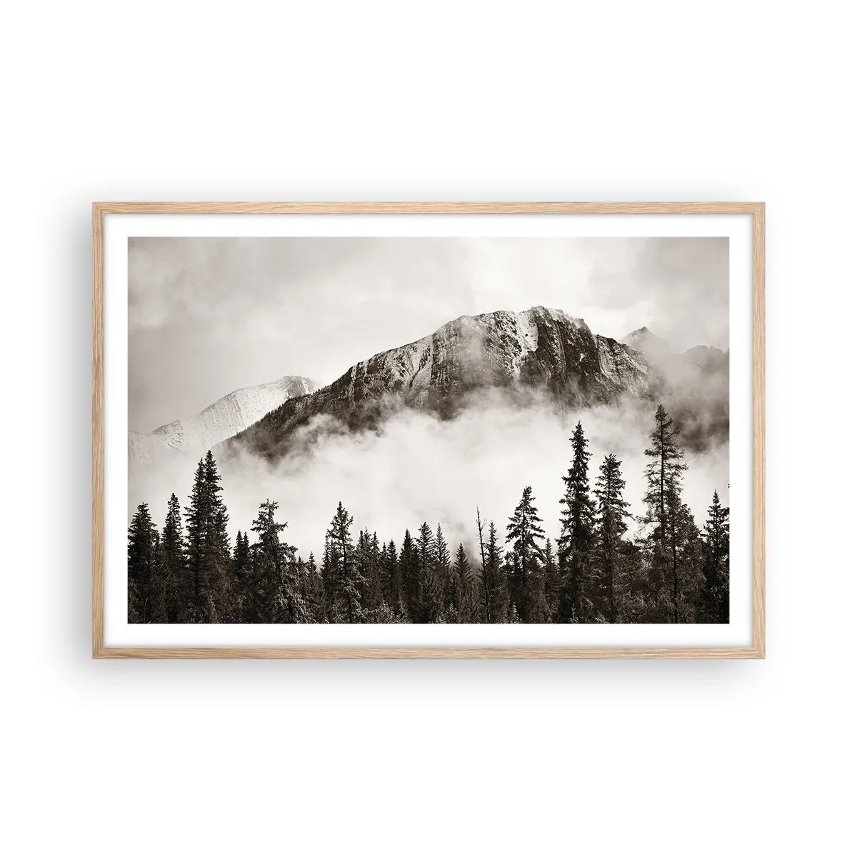 Poster in light oak frame - Granite Ruler - 91x61 cm