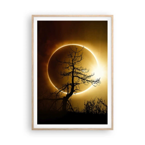 Poster in light oak frame - Total Eclipse - 70x100 cm
