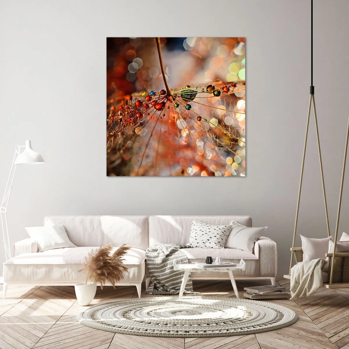 Canvas picture - Strung on a Spider's Web - 60x60 cm