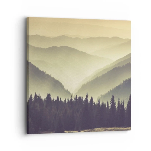 Canvas picture - In a Faraway Land, Past the Mountains - 30x30 cm