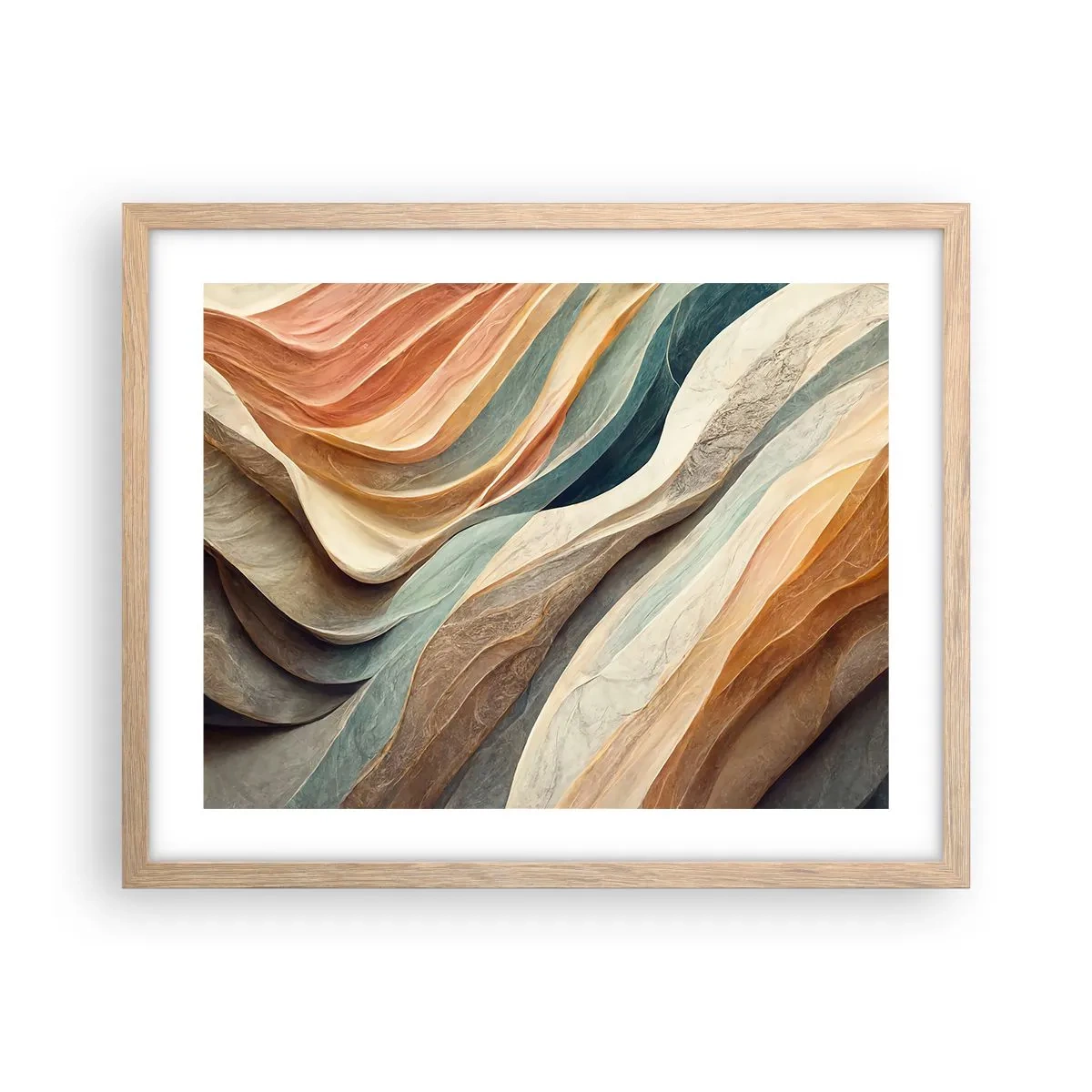 Poster in light oak frame - Moment Before Change - 50x40 cm