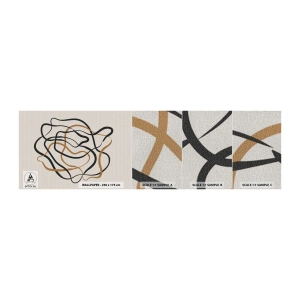 Photo Wallpaper Sample Premium Canvas - Everything Is Tangled UP - Boho, Abstraction, Lines - 100x30 cm