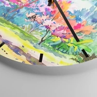 Clock face with lines
