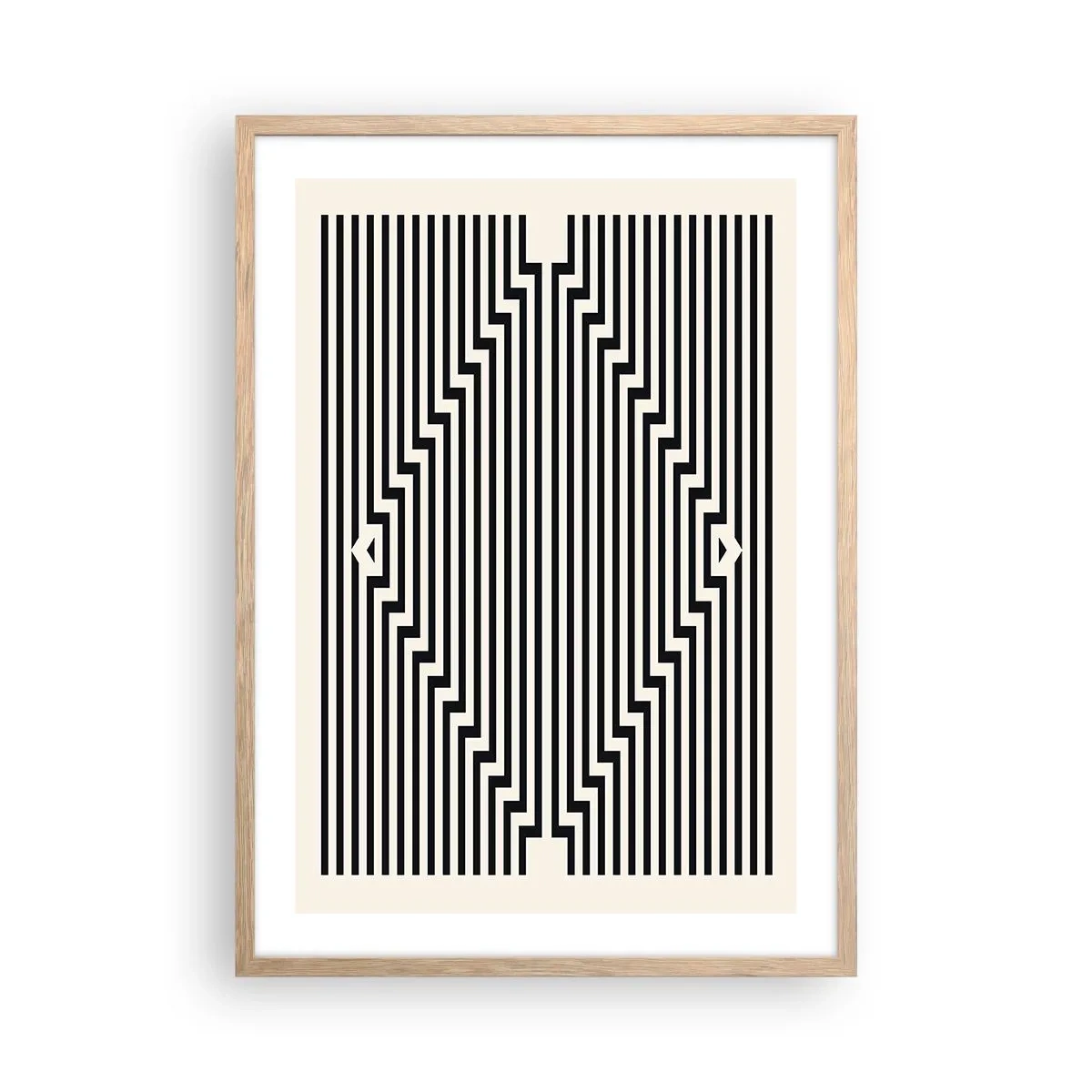 Poster in light oak frame - Geometrical Illusion - 50x70 cm
