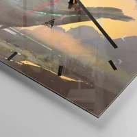 Clock face with lines