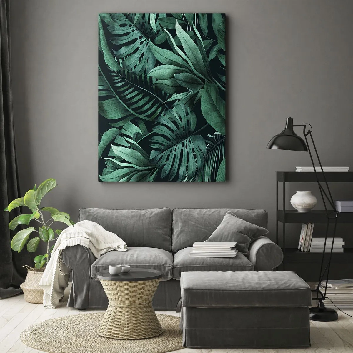 Canvas picture - Depth of Tropical Green - 80x120 cm