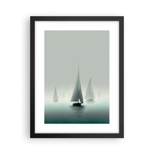 Poster in black frame - Built from Fog - 30x40 cm