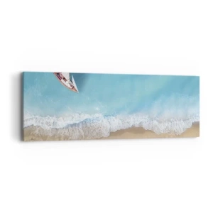 Canvas picture - On the Border of Blue and Gold - 90x30 cm