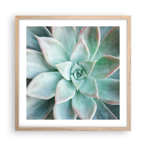 Poster in light oak frame - Heart of a Desert - 50x50 cm