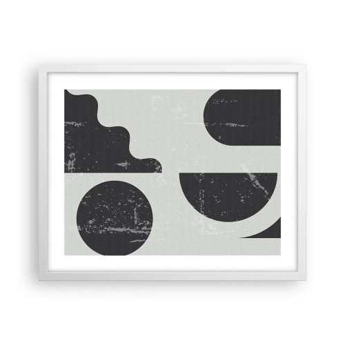 Poster in white frmae - Composition Above and Under - 50x40 cm